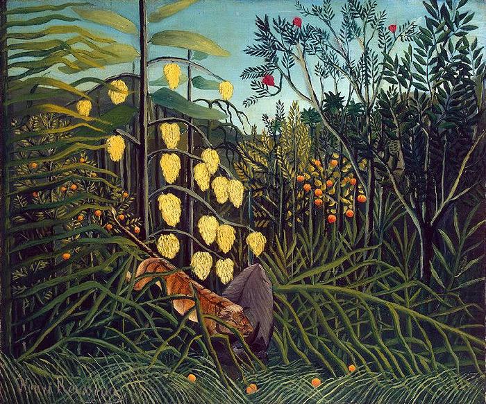 Henri Rousseau Struggle between Tiger and Bull china oil painting image